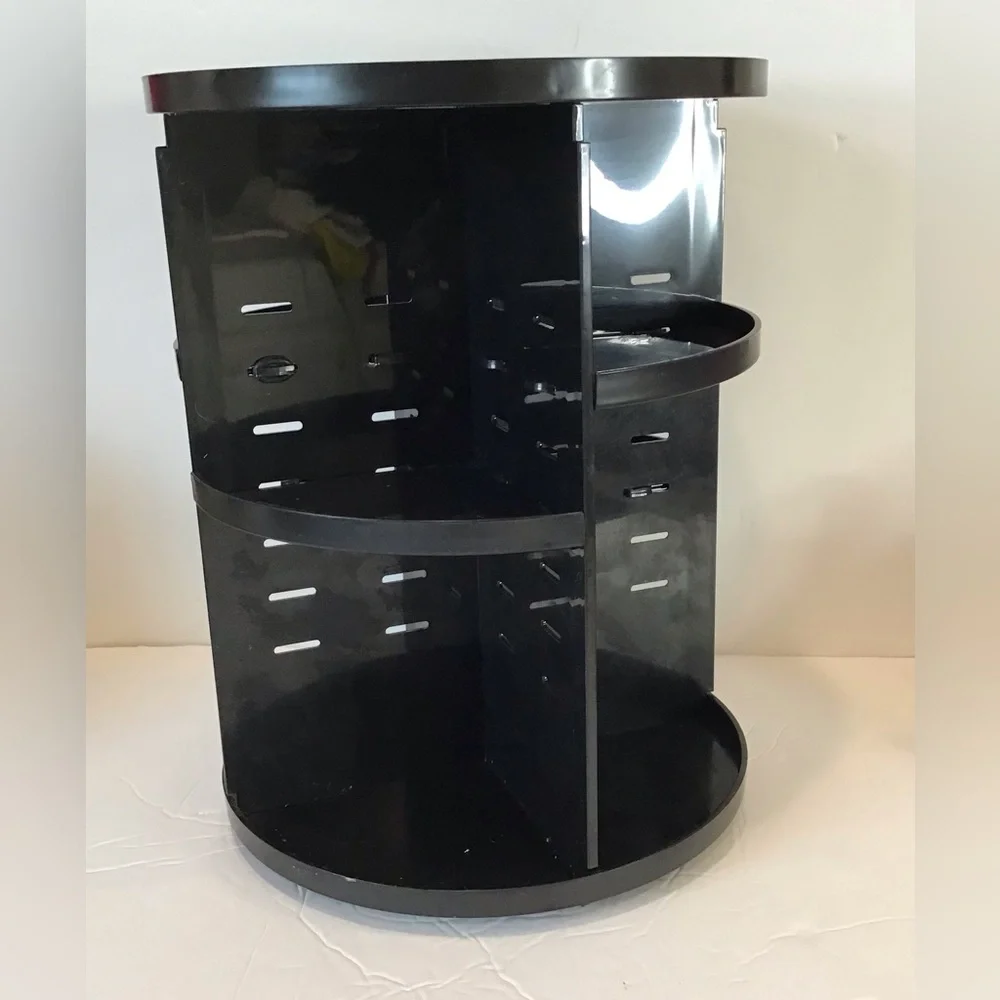 Make-up Storage Holder Black Adjustable Rotating Organizer